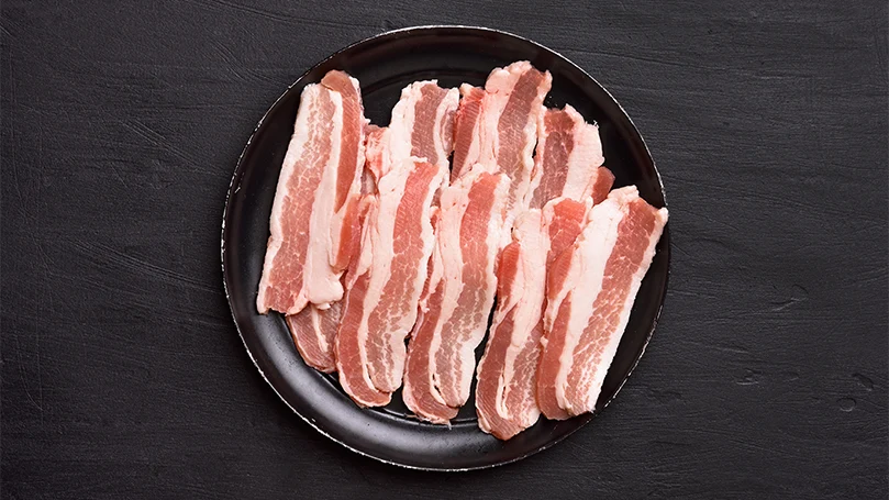 an image of a raw sliced bacon