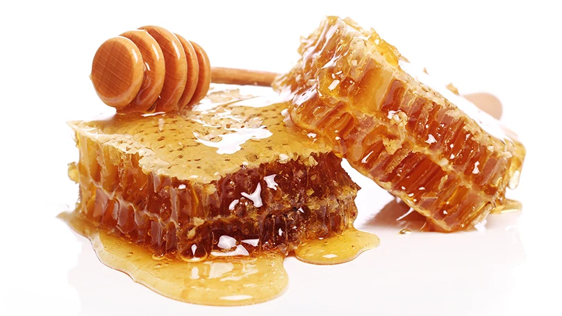 an image of fresh honeycombs