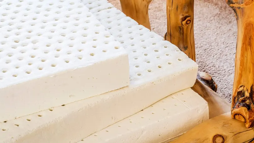 3 latex mattress toppers layered on top of each other