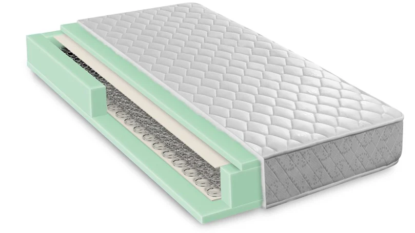 An illustration of hybrid mattress made of memory foam