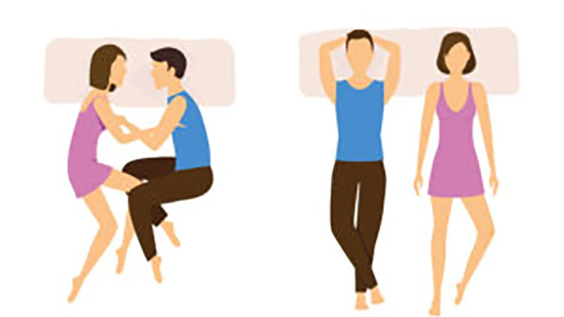 lovers' knot couples sleeping position