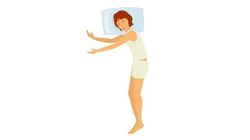an illustration of reacher sleeping position