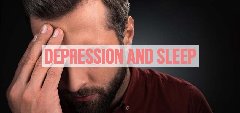 a man suffers from a depression and lack of sleep