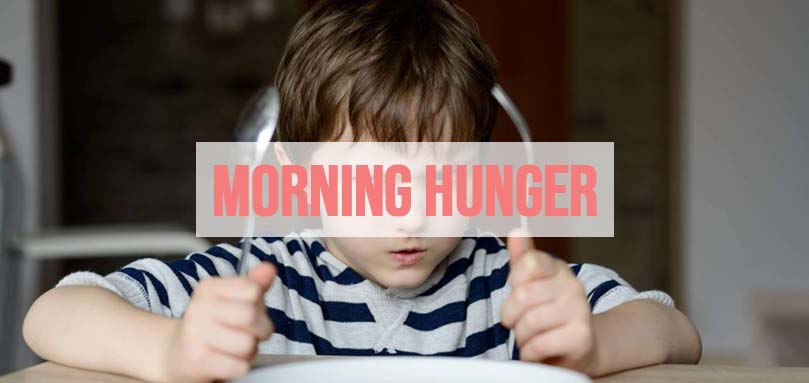 a hungry kid in the morning