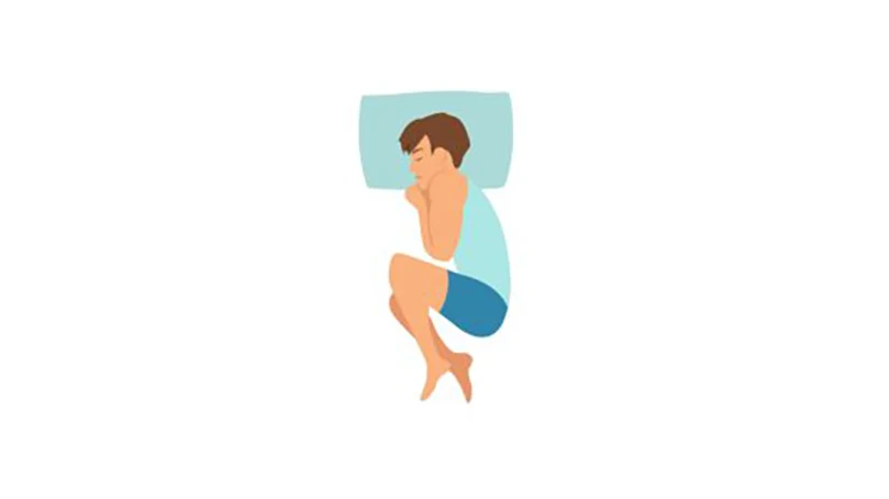 an image of a fetal sleeping position