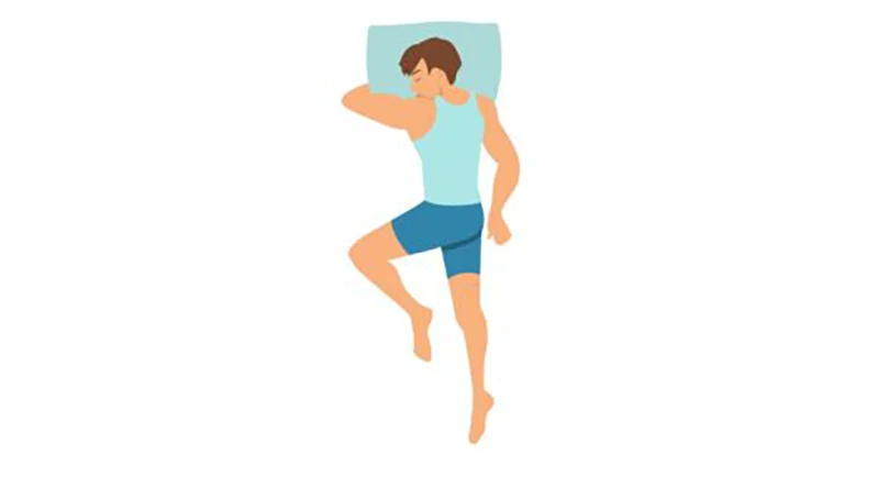 an illustration of a freefaller sleeping position