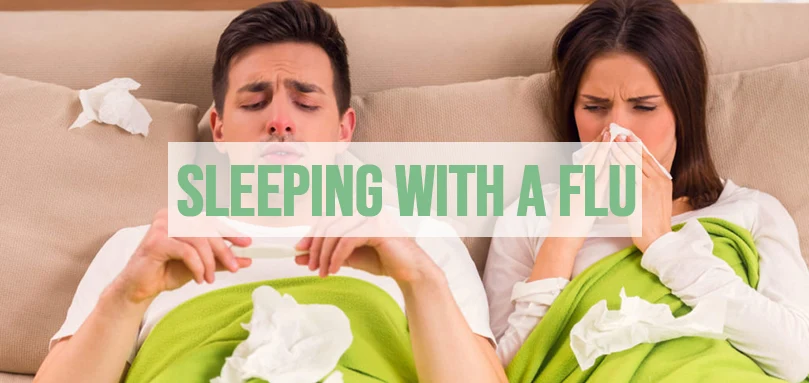 an image of a couple sleeping with a flu