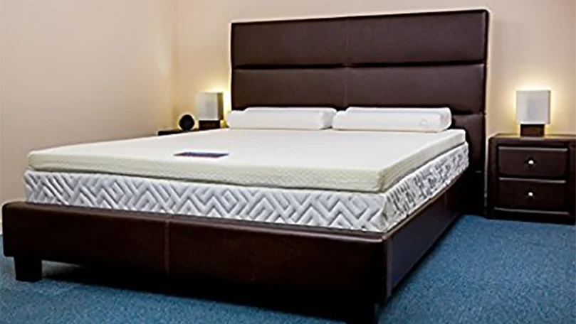 southern memory foam mattress topper in a bedroom