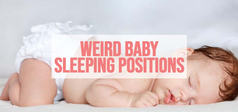 an image of a baby that sleeps in a weird position