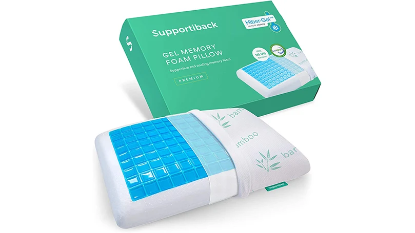 a product image of supportiback® gel memory foam pillow