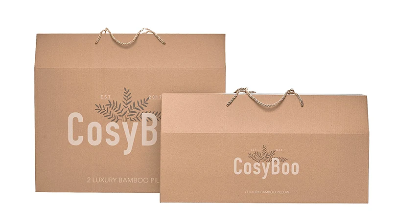 an image of package of cosyboo luxury bamboo memory foam pillows
