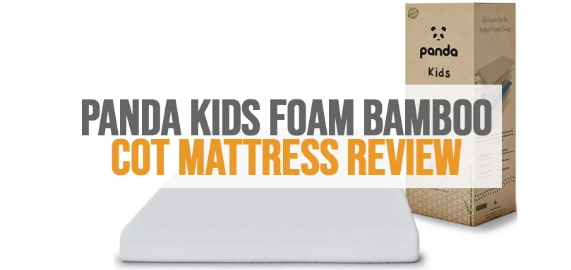 A featured image of panda kids memory foam bamboo cot mattress review.