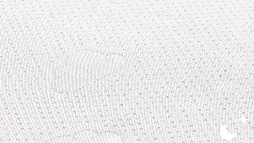 A close up image of Eve baby cot mattress.