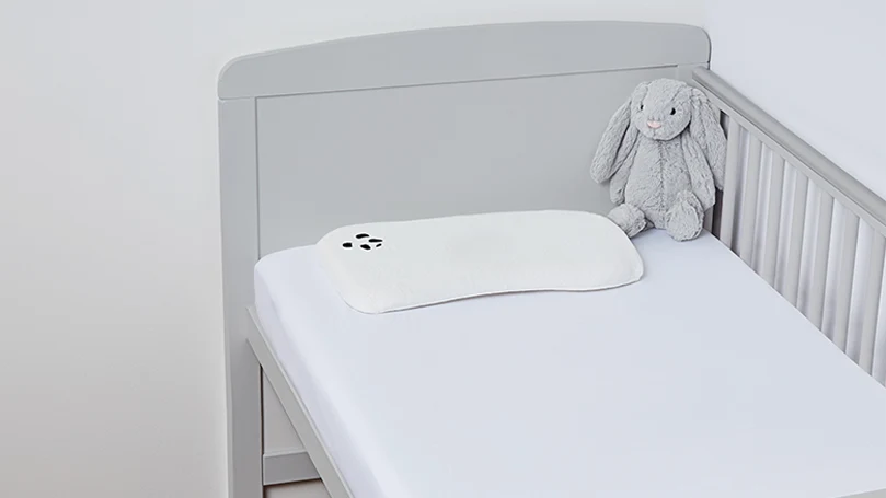 An image of Panda Kids bamboo cot mattress in a bedroom.