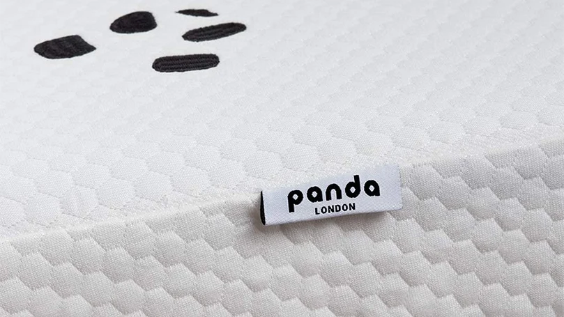An image of Panda kids bamboo cot mattress close up.