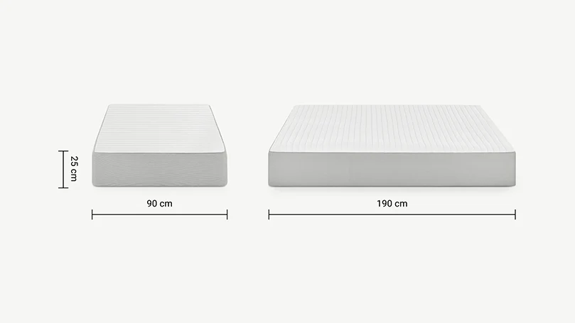 an image of made hybrid mattress dimensions