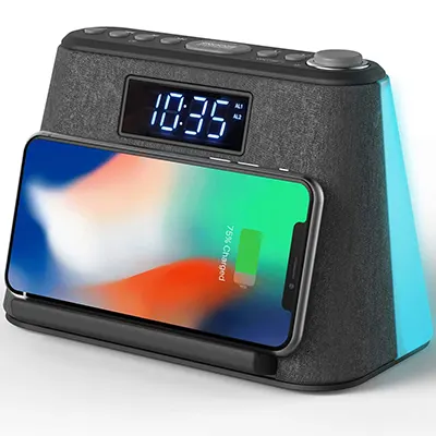 Product image of I-Box Alarm Clock FM Radio With USB Charger