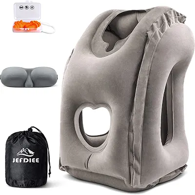 Product image of JEFDIEE Inflatable Travel Pillow.