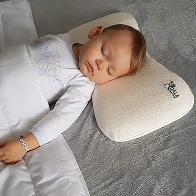 Toddlers Safer Sleep Nursing Pillow Maveek Scientific Orthopedic Design Anti-Polarity Head Pillow White Newborns Baby Side Sleep Pillow 