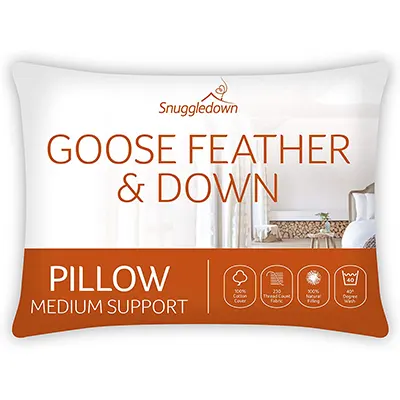 Product image of Snuggledown Goose Feather & Down White Pillow