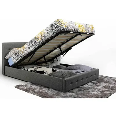 Product image of Mano Mano Bath Ottoman Gas Lift Storage Bed In Grey.