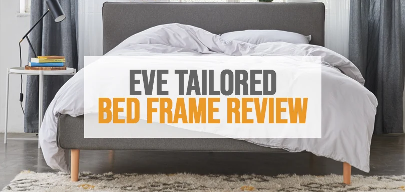 eve tailored bed frame set up in a bedroom