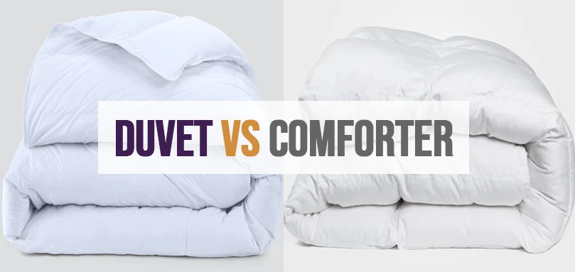 an image of duvet vs comforter