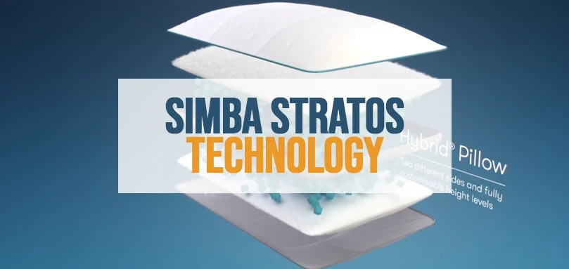 an image of simba hybrid pillow with stratos technology