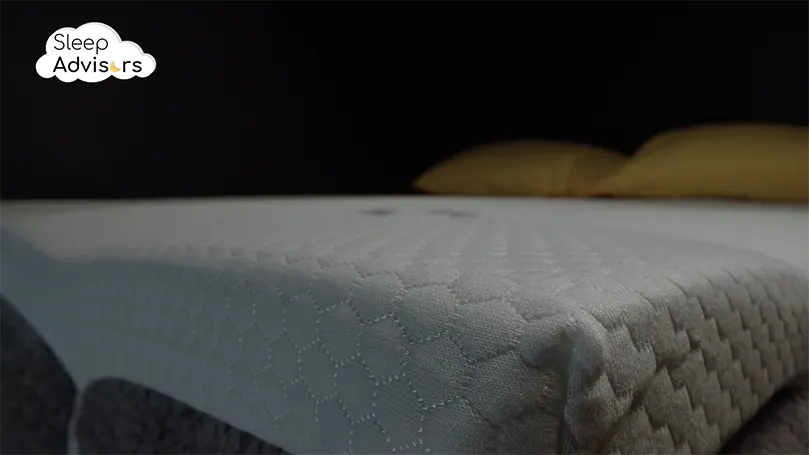 Panda mattress topper close up view from our review video