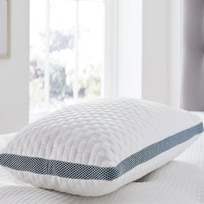 a product image of silentnight geltex pillow on a bed