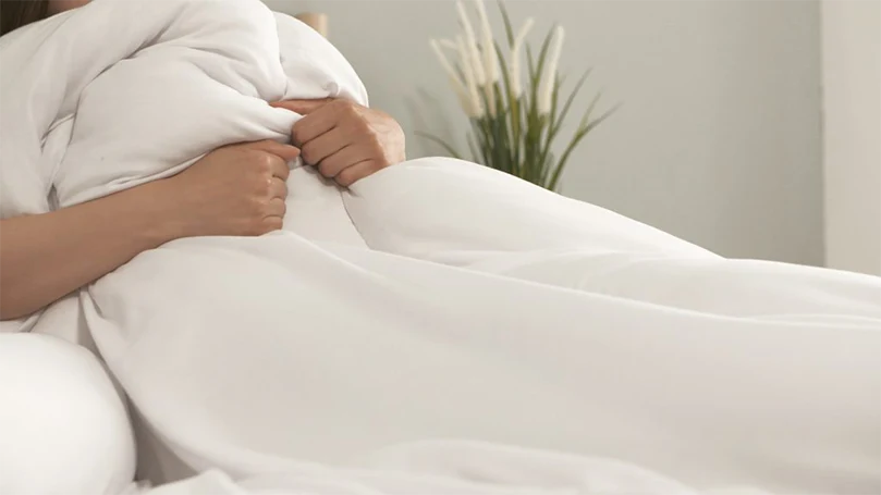 an image of testing of slumberdown anti allergy duvet