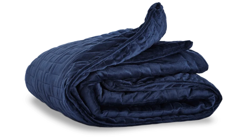 a close up image of calming blanket adult weighted blanket