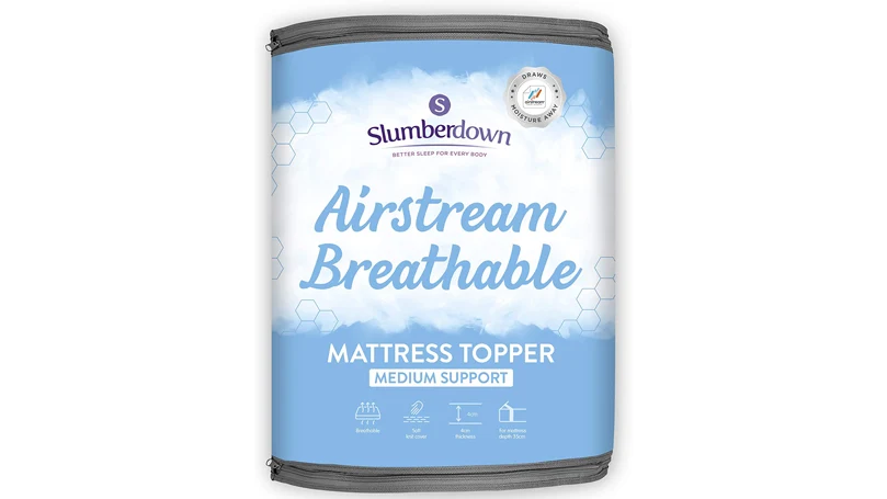 an image of slumberdown airstream mattress topper package