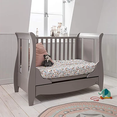 a product image of Tutti Bambini Roma Wooden Sleigh Cot Bed