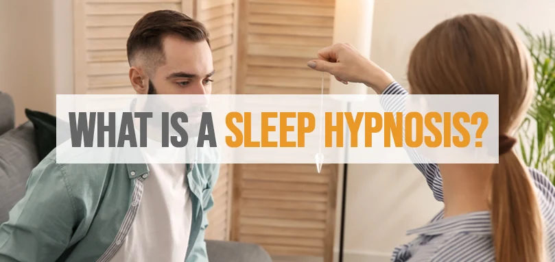 a featured image of a hypnotherapist trying to induct a sleep hypnosis