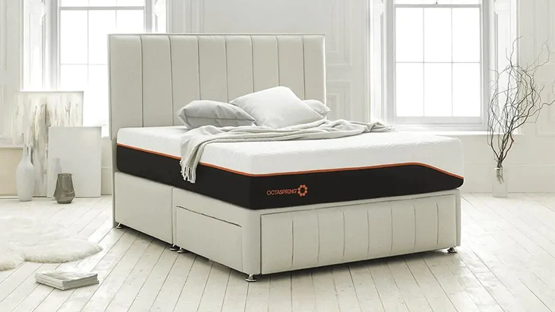 an image of dormeo octaspring hybrid plus mattress in the living room