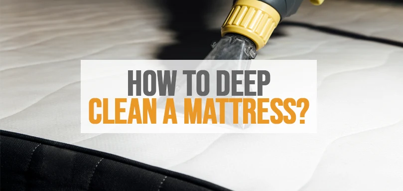 a featured image of how to deep clean a mattress
