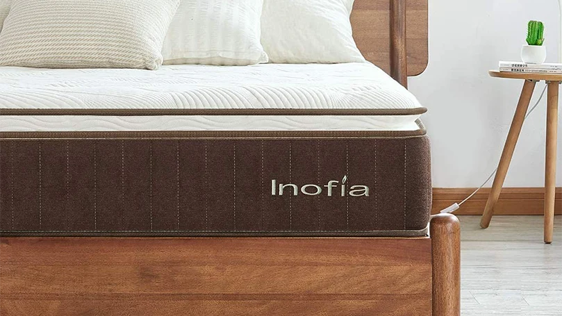 an image of inofia airmax mattress on a bed frame