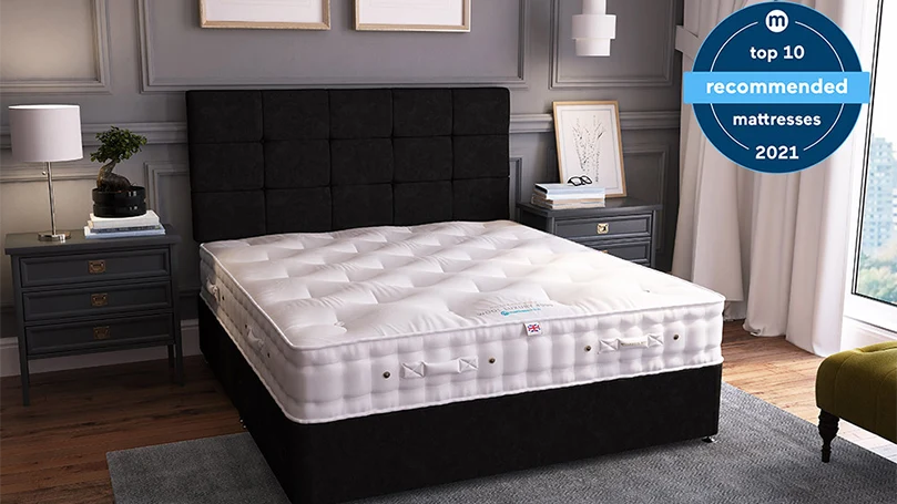 an image of of Millbrook Wool Luxury 4000 pocket mattress in a bedroom
