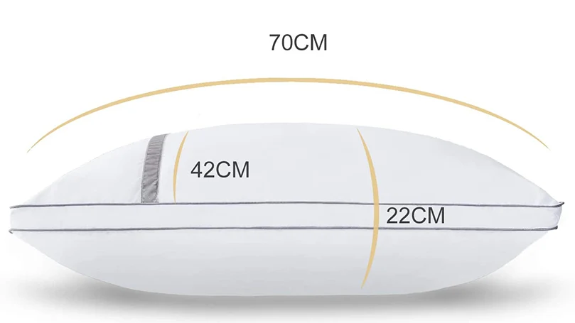 an image of BedStory 2Pack pillow dimensions