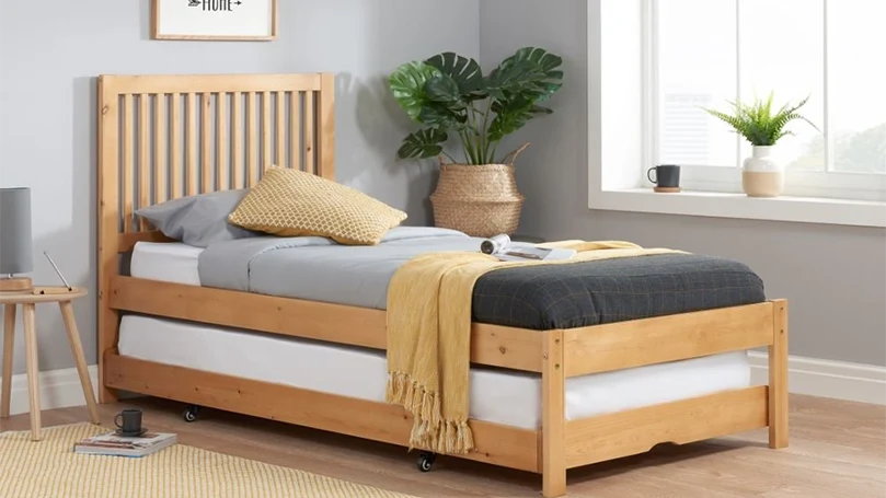an image of Buxton Pine Wooden Guest Bed Frame
