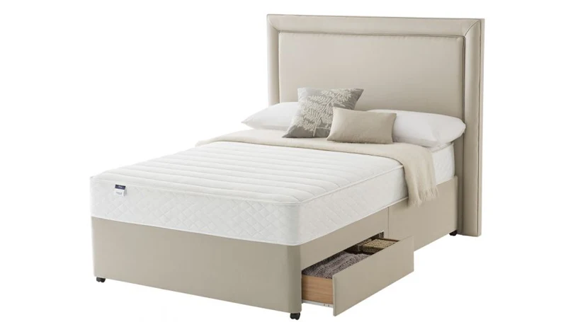 An image of Silentnight Hatfield Memory Foam 2 Drawer Divan.