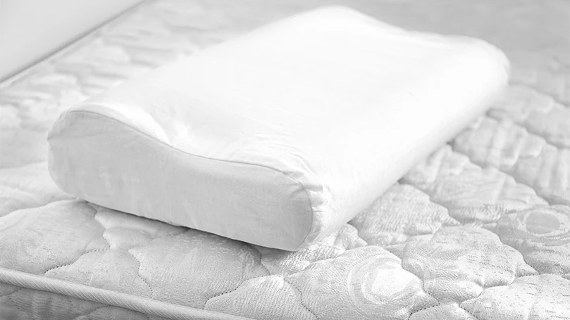 an image of a white orthopedic pillow from Dunelm pillows
