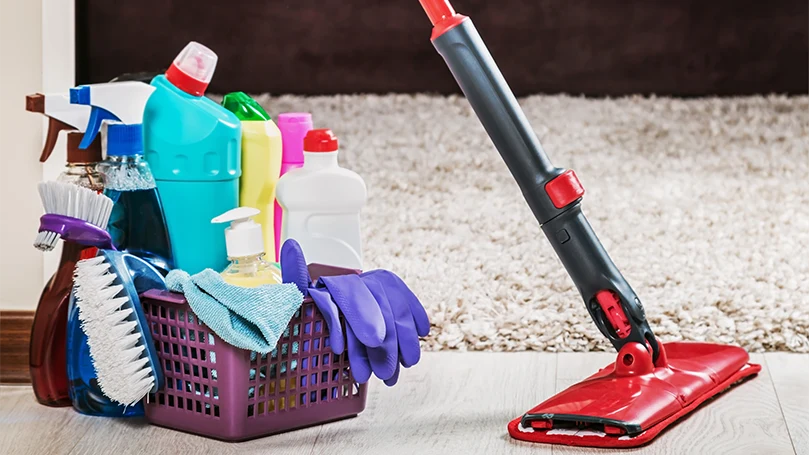 an image of cleaning tools for removal of mattress stains