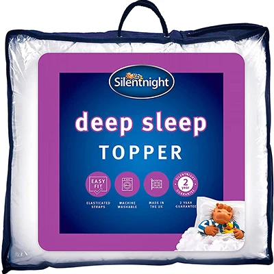 a product image of silentnight deep sleep mattress topper