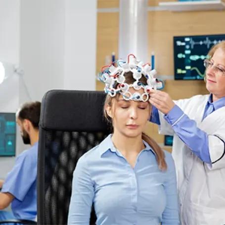 woman getting checked up by a doctor