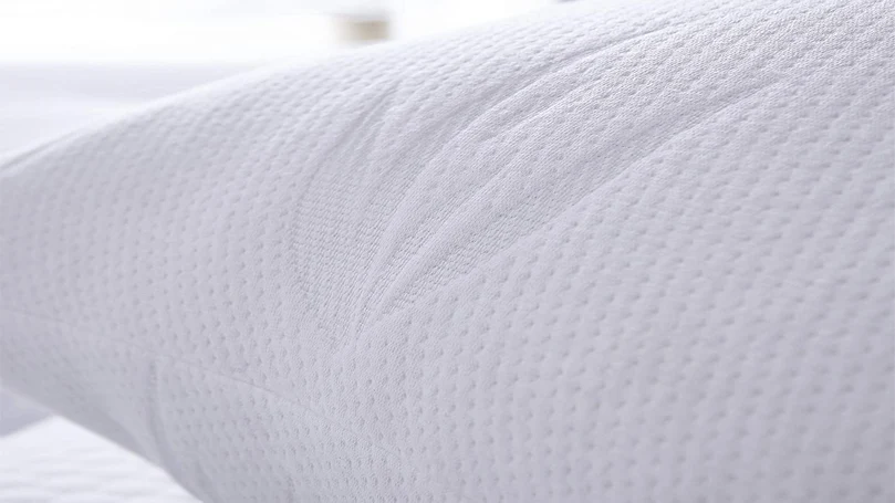 A close up image of Silentight bamboo support pillow.