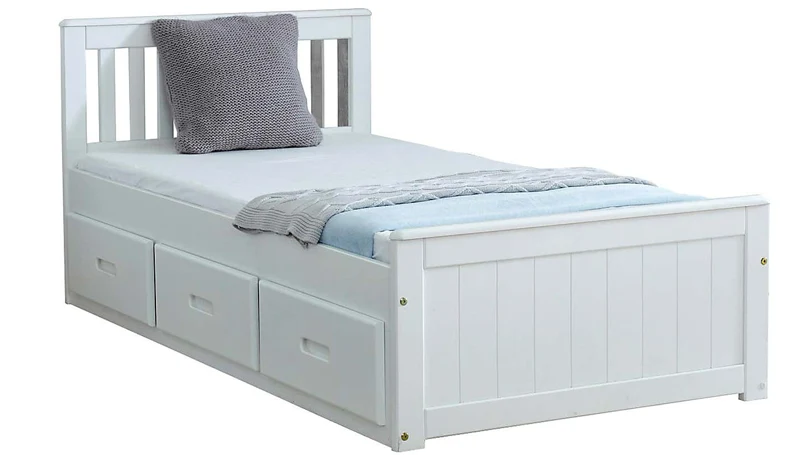 an image of Dunelm Mission White Storage Bed