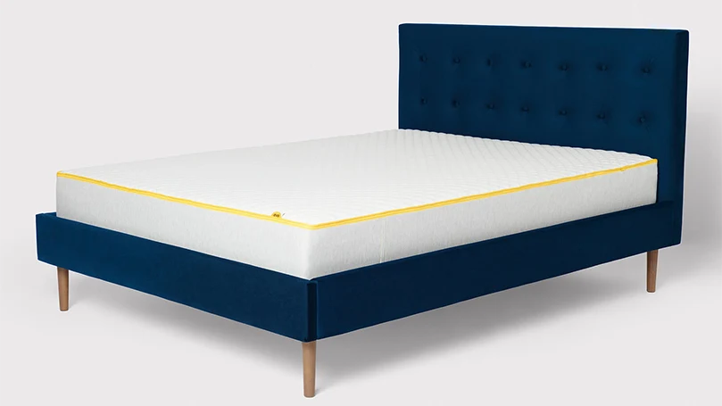 an image of Eve Button Back Storage bed with a mattress