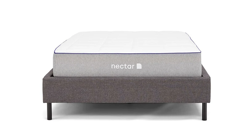 An image of Nectar Platform Bed with Nectar mattress on it.